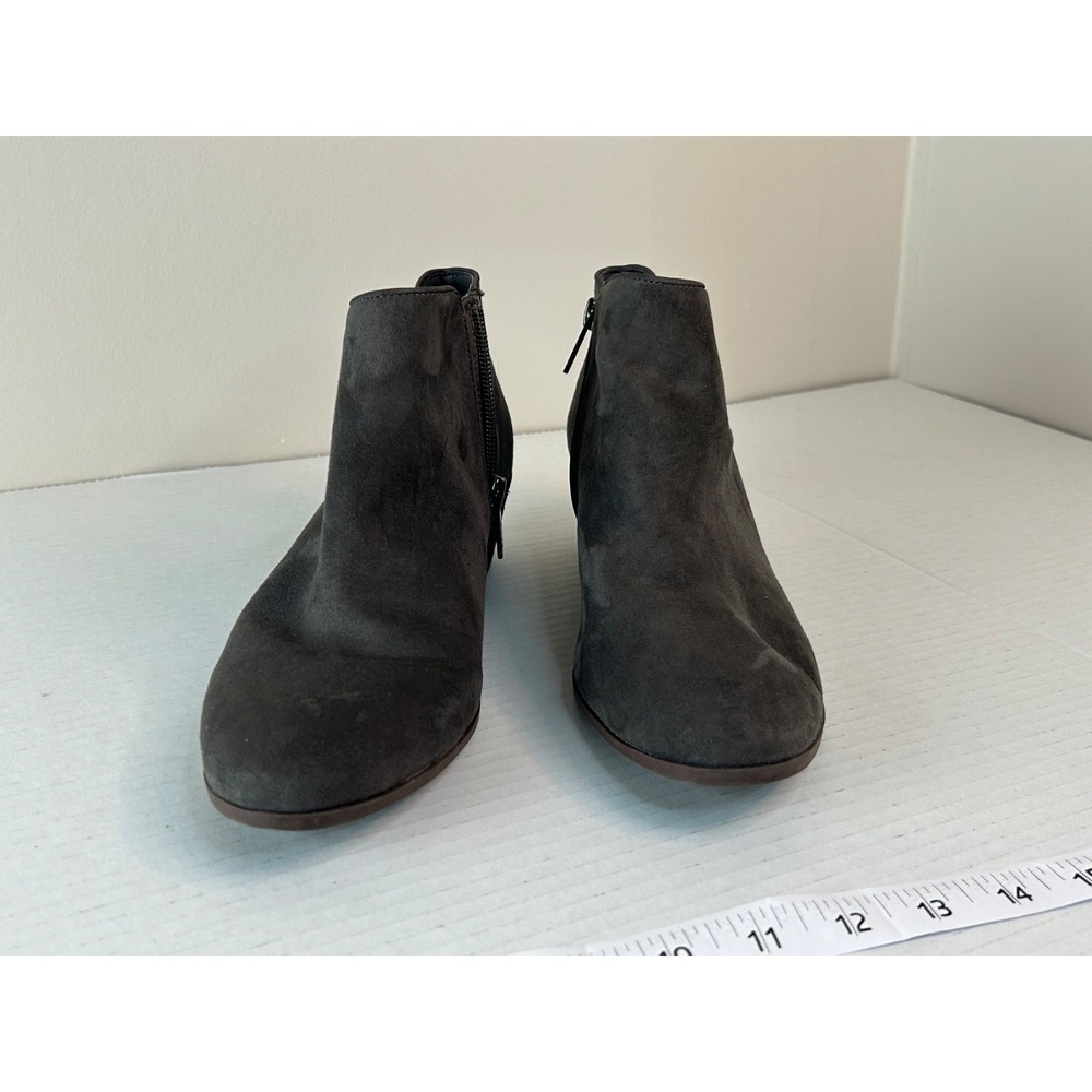 Circus Sam Edelson Gray Suede Zip Up Ankle Boots Women's 9